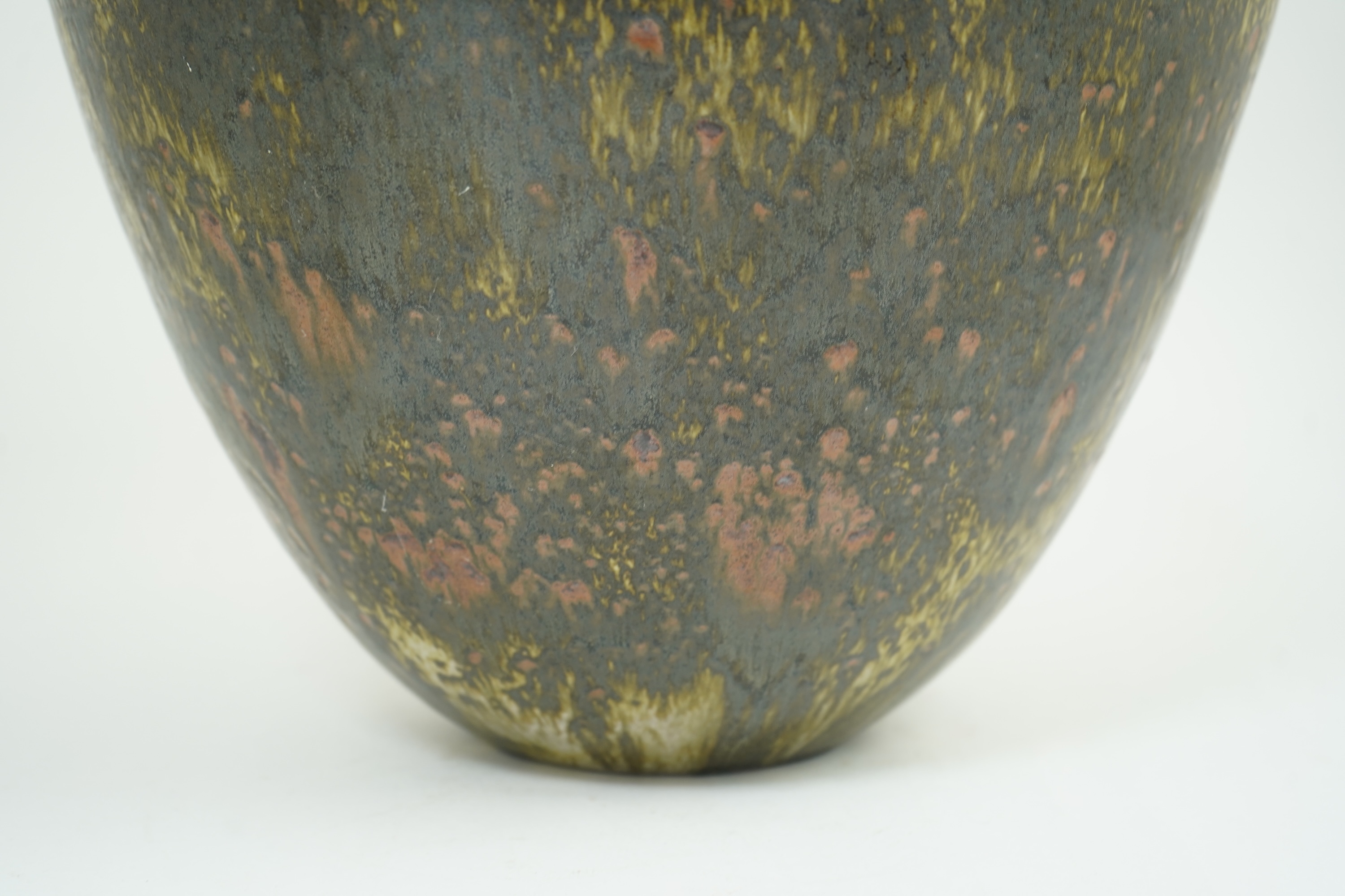 Poh Chap Yeap (Chinese/British, 1927-2007): A large deep dappled stoneware bowl